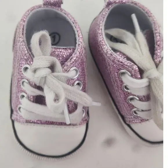 Infant Converse crib shoes glitter pink - Picture 3 of 3